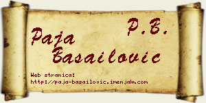 Paja Basailović vizit kartica